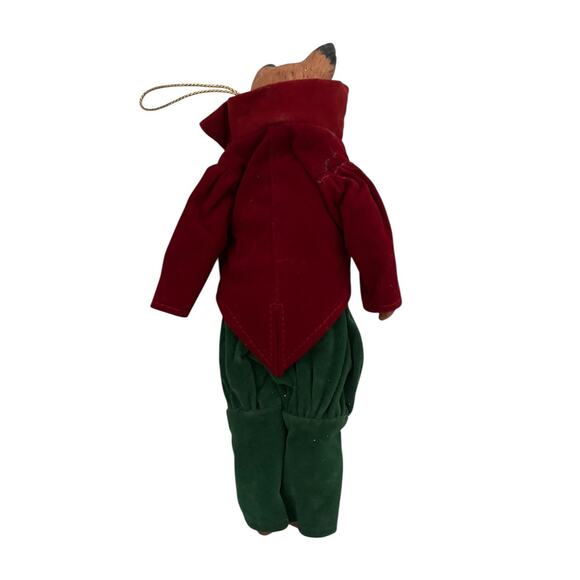 Fox Christmas Woodland Country Forest Porcelain Ornament Vintage - Picture 4 of 9